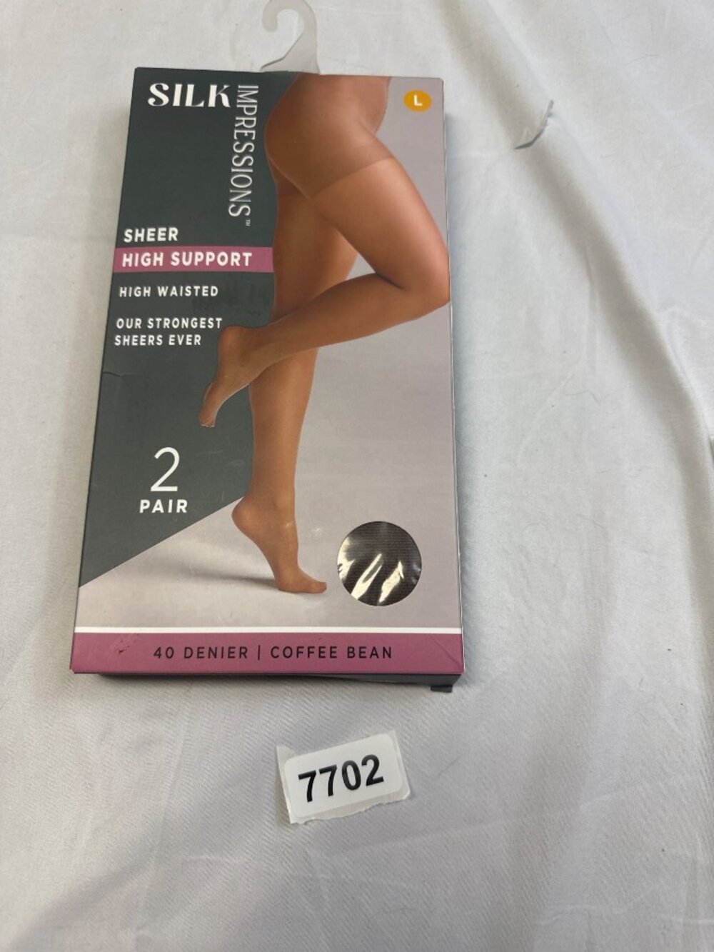 silk impressions sheer high support  high waist [40]denier coffee bean large nwt